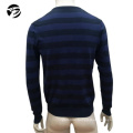 Autumn Winter Crew Neck knitted Pullover SUPIMA COTTON Stripe Men Sweater knitwear mens sweaters 2019